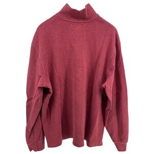Polo by Ralph Lauren 1/4 Zip Pullover Sweater Red 100% Cotton Pony Logo XXL‎
